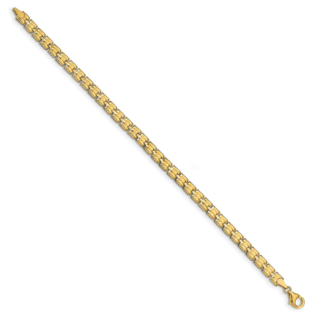 Yellow Gold Fancy Chain Bracelet | 5mm | 7.75 Inches