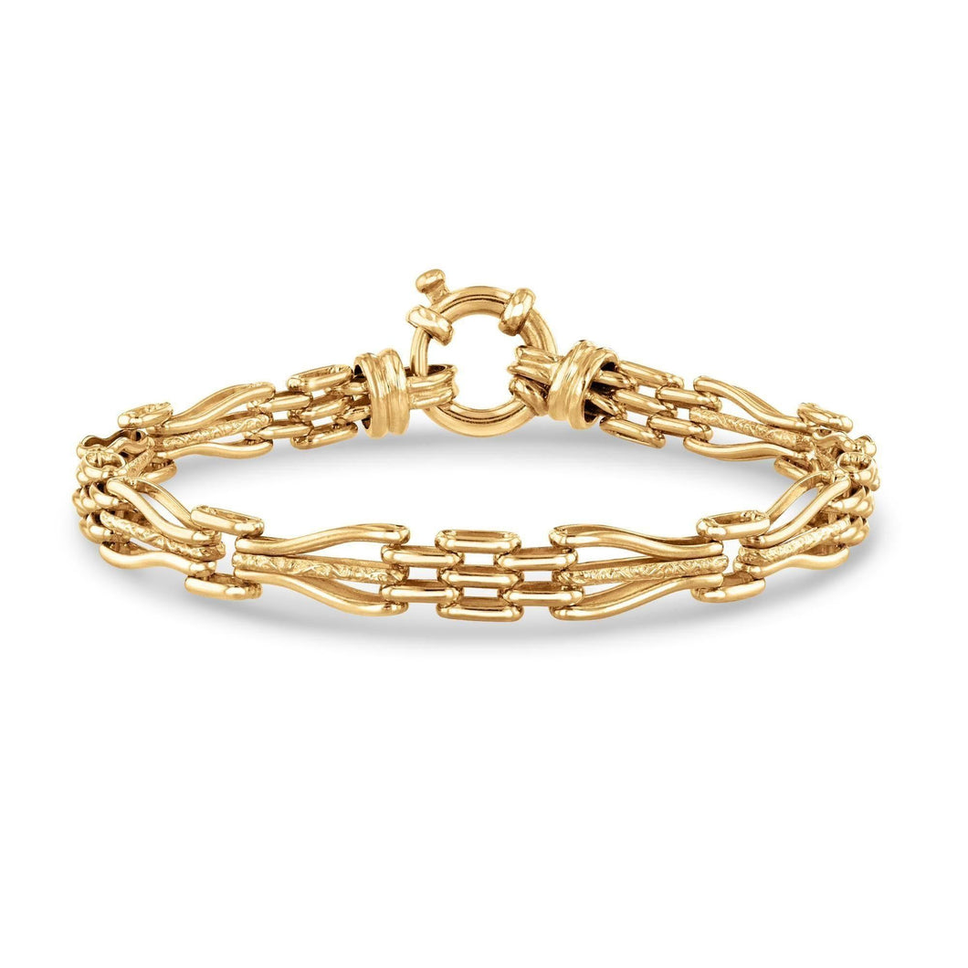 Yellow Gold Fancy Chain Link Bracelet