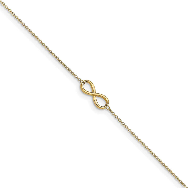Yellow Gold Infinity Anklet