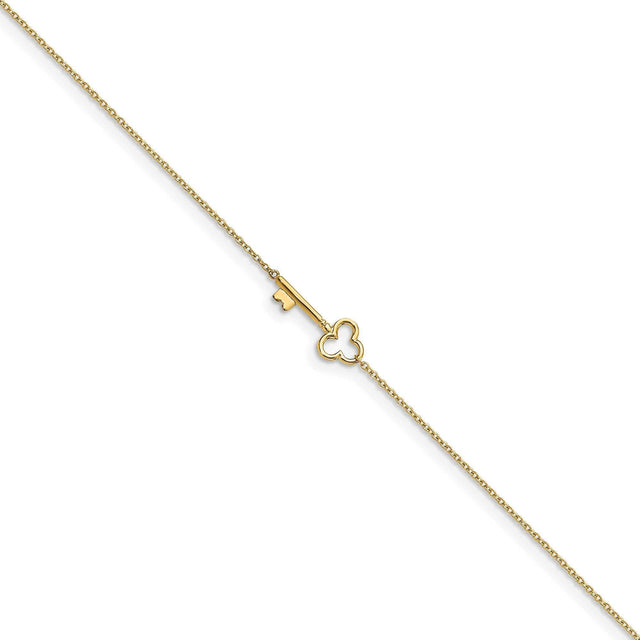 Yellow Gold Key Anklet