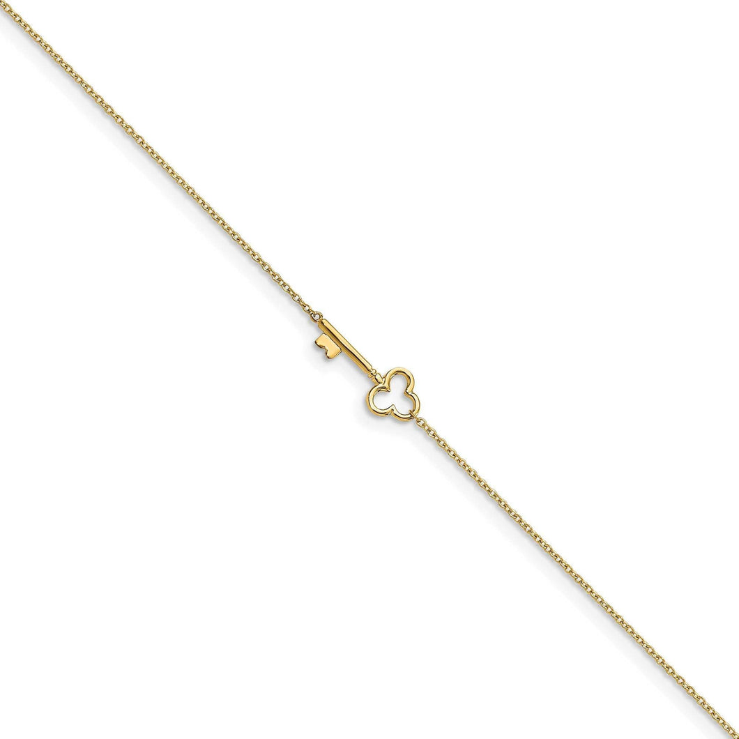 Yellow Gold Key Anklet