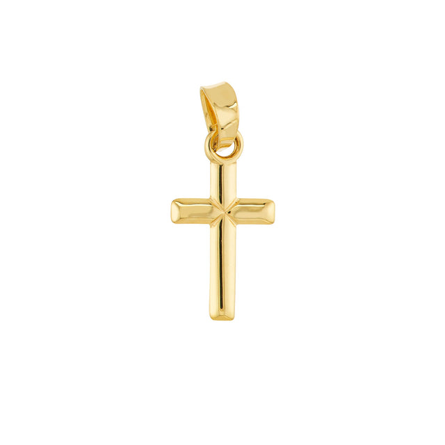 Yellow Gold Mini Cross Charm