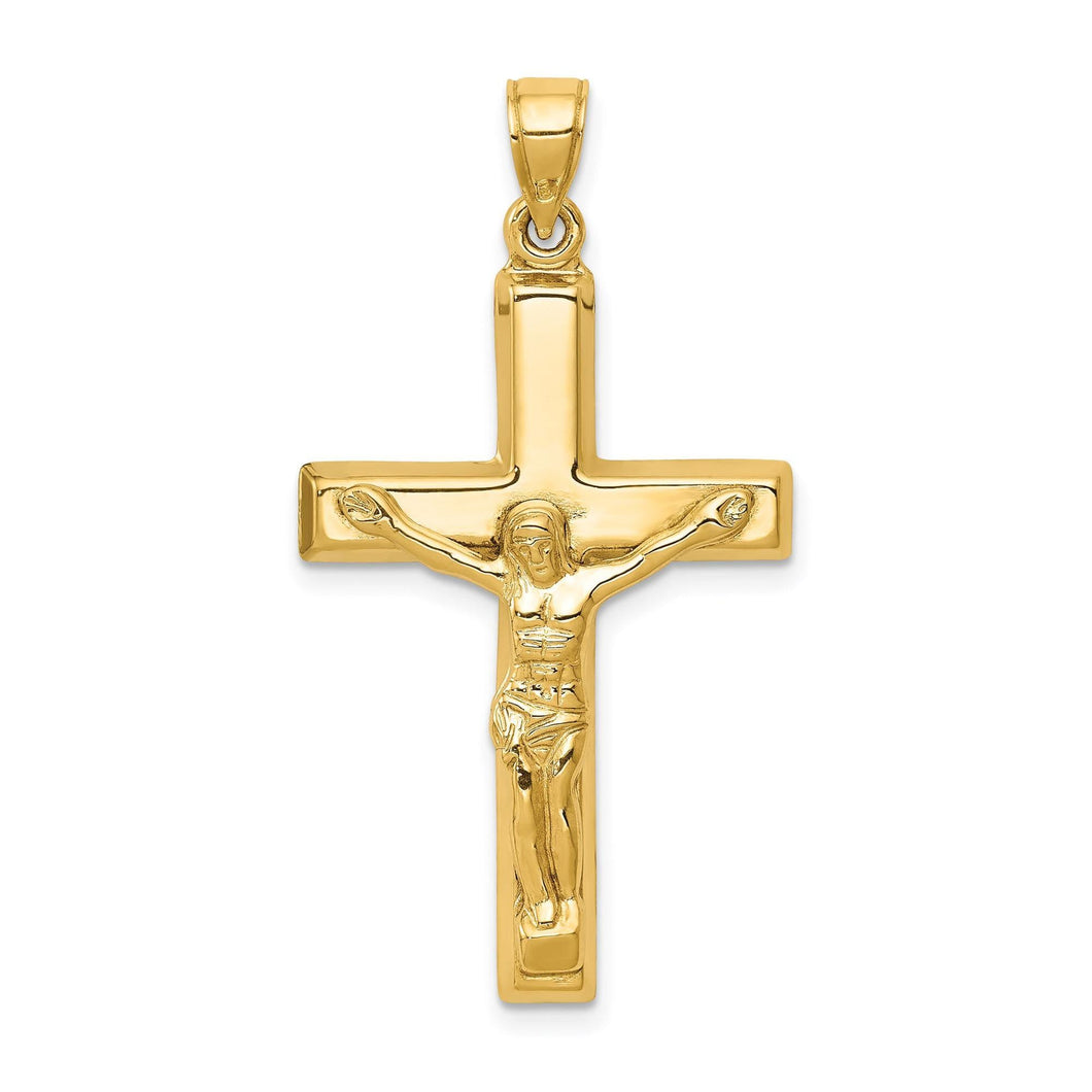 Yellow Gold Polished Crucifix Pendant