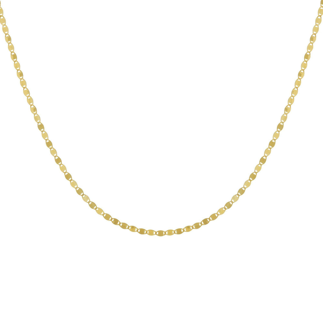 Yellow Gold Solid Valentino Necklace | 2.7mm | 36 Inches