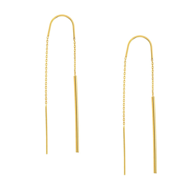 Yellow Gold Threader Earrings