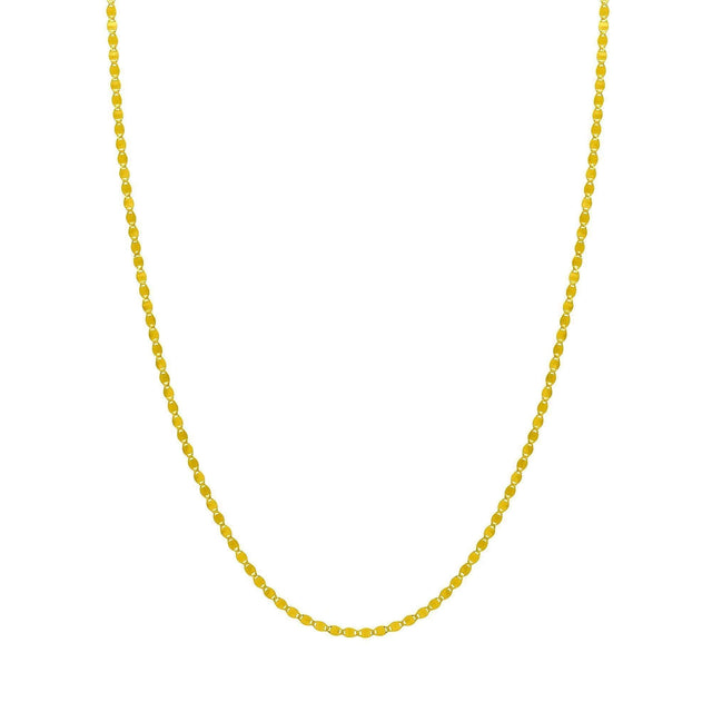 Yellow Gold Valentino Chain Necklace 2.7mm, 18 Inches