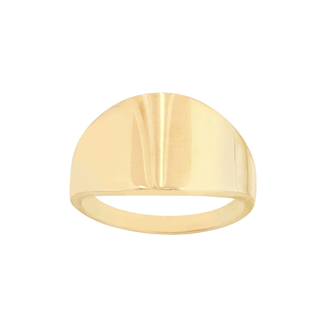 Yellow Gold Wide Graduated Ring | Size 6