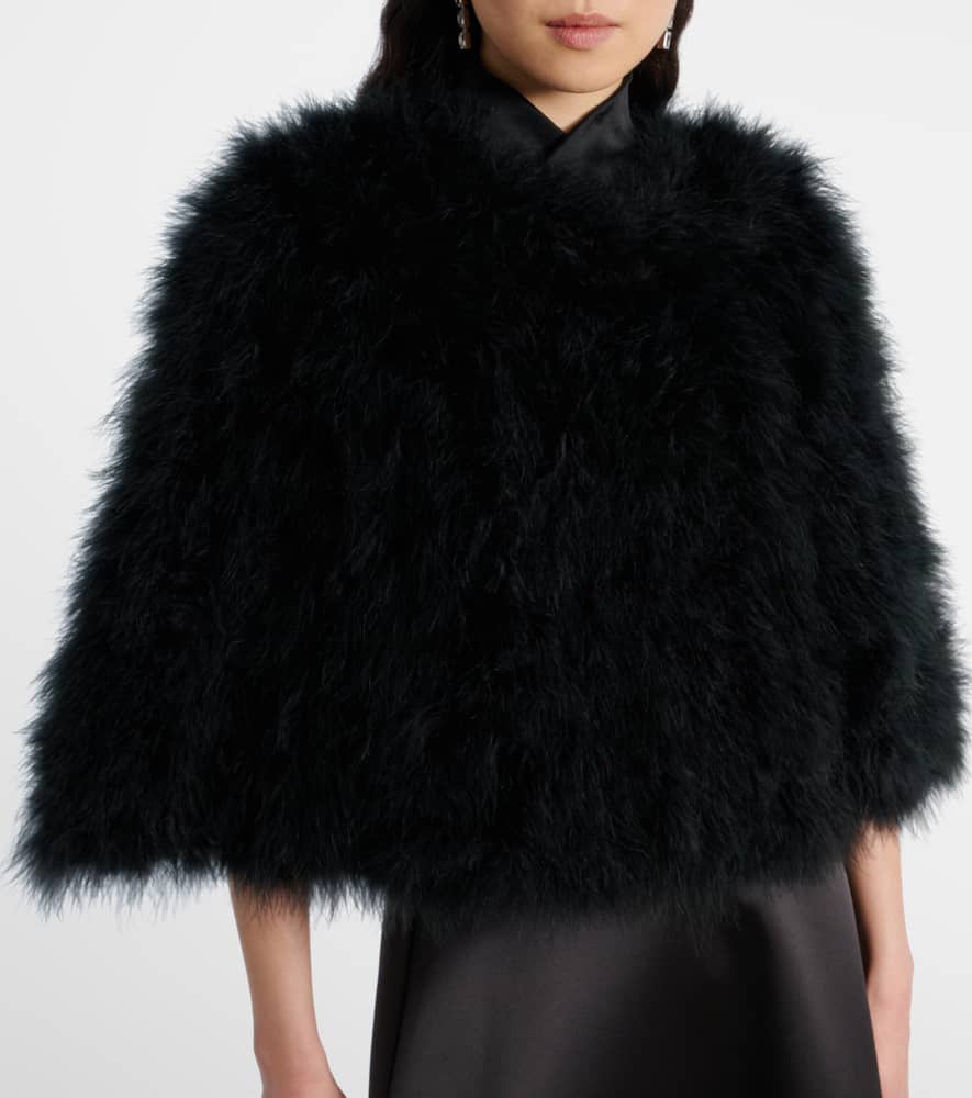 Yves Salomon Faux fur cape
