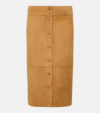 Yves Salomon High-rise leather midi skirt - Yves Salomon 高腰皮质中长裙