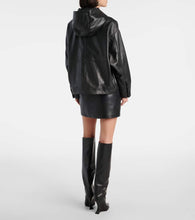 Yves Salomon Hooded leather jacket