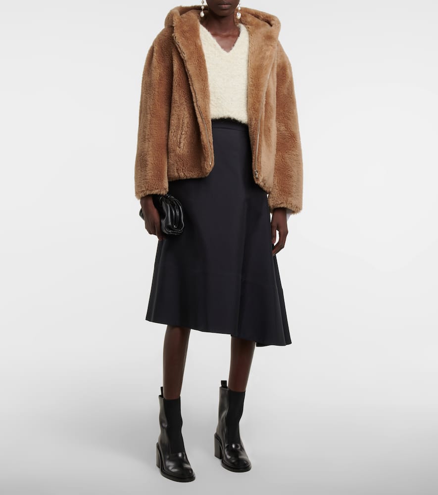 Yves Salomon Hooded wool jacket