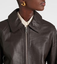 Yves Salomon Leather bomber jacket