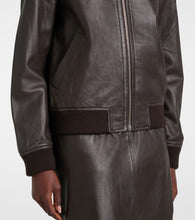 Yves Salomon Leather bomber jacket