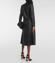 Yves Salomon Leather midi dress