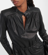 Yves Salomon Leather midi dress