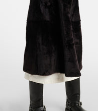 Yves Salomon Leather-trimmed shearling coat