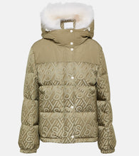 Yves Salomon Logo shearling-trimmed down jacket