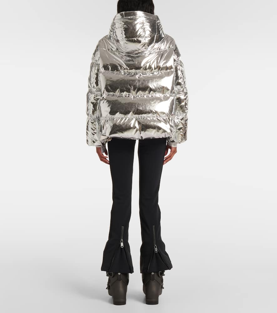 Yves Salomon Quilted metallic-effect down jacket