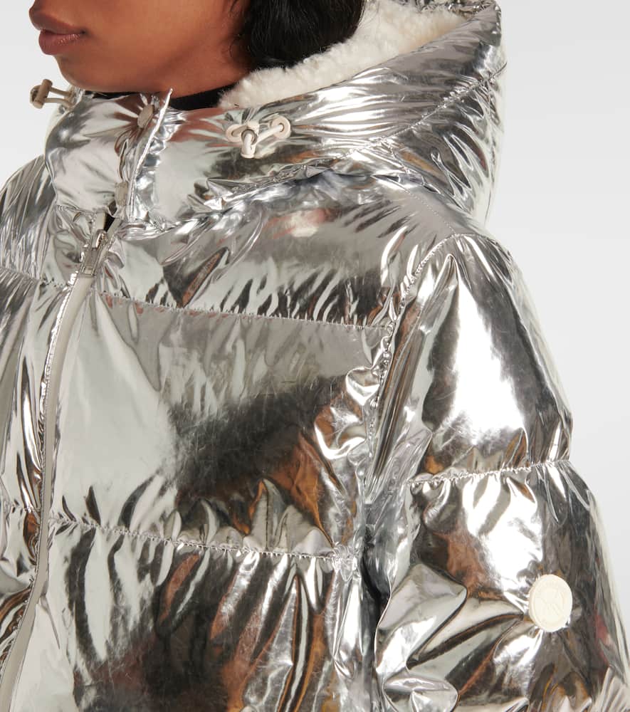Yves Salomon Quilted metallic-effect down jacket