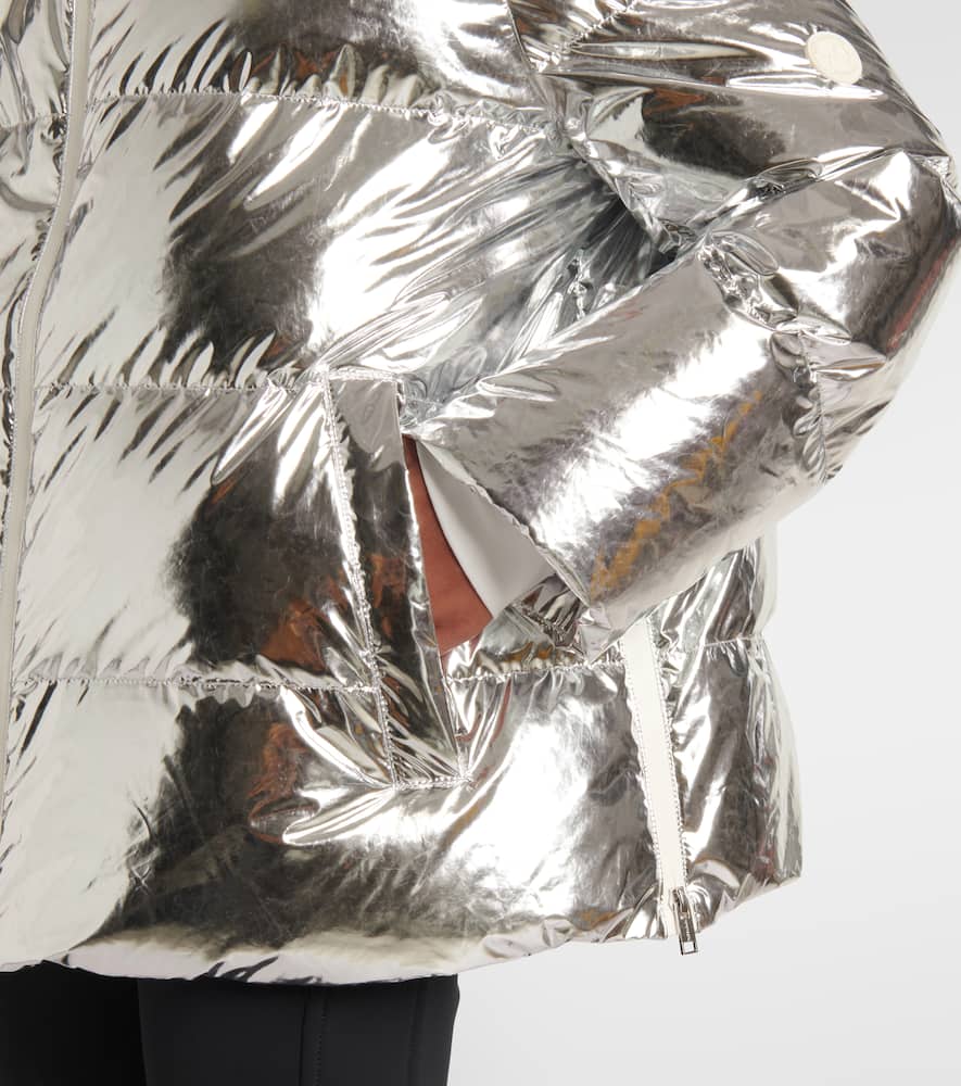 Yves Salomon Quilted metallic-effect down jacket