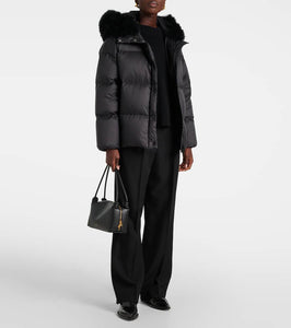 Yves Salomon Shearling-trimmed down jacket