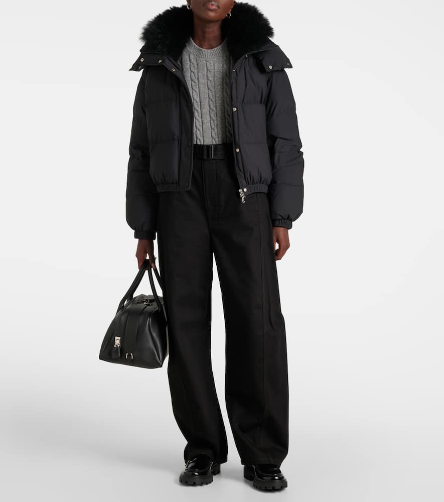 Yves Salomon Shearling-trimmed down jacket