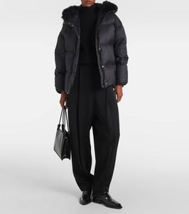 Yves Salomon Shearling-trimmed down jacket