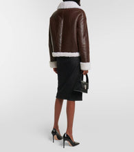 Yves Salomon Shearling-trimmed leather jacket