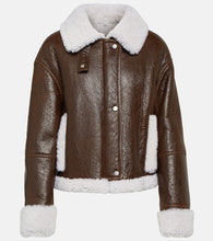 Yves Salomon Shearling-trimmed leather jacket