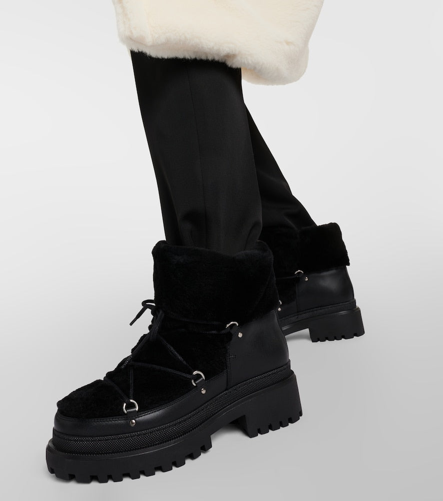 Yves Salomon Shearling ankle boots in Black - Ankle Boots