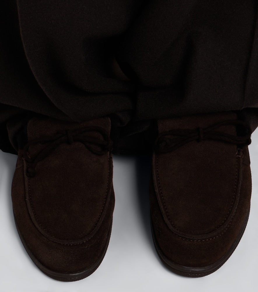 Yves Salomon Shearling-lined suede mules in Brown - Mules