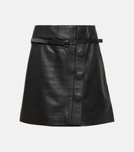 Yves Salomon Wrap leather miniskirt - 伊夫·萨洛蒙裹身皮革迷你裙