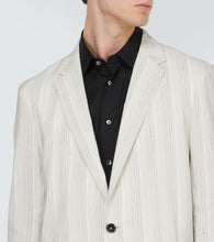 Zegna Chalk stripe linen-blend blazer