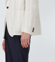 Zegna Chalk stripe linen-blend blazer