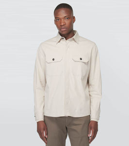 Zegna Cotton-blend canvas overshirt