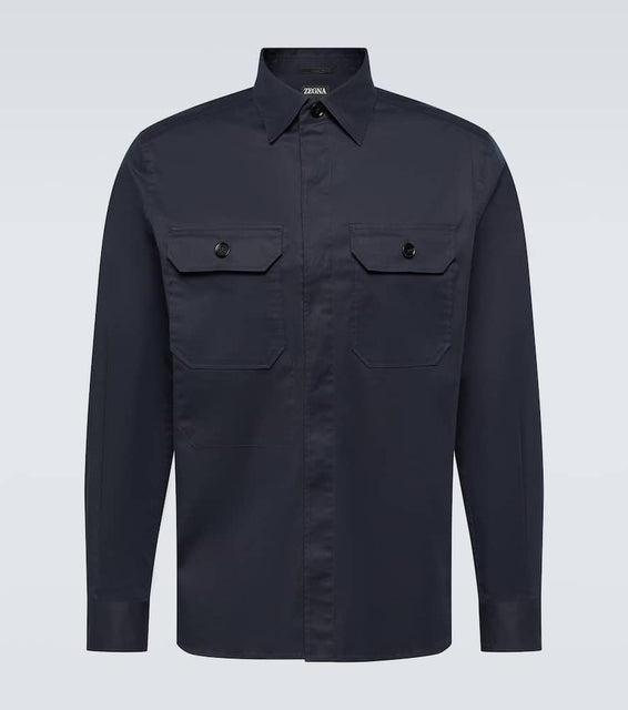 Zegna Cotton-blend overshirt