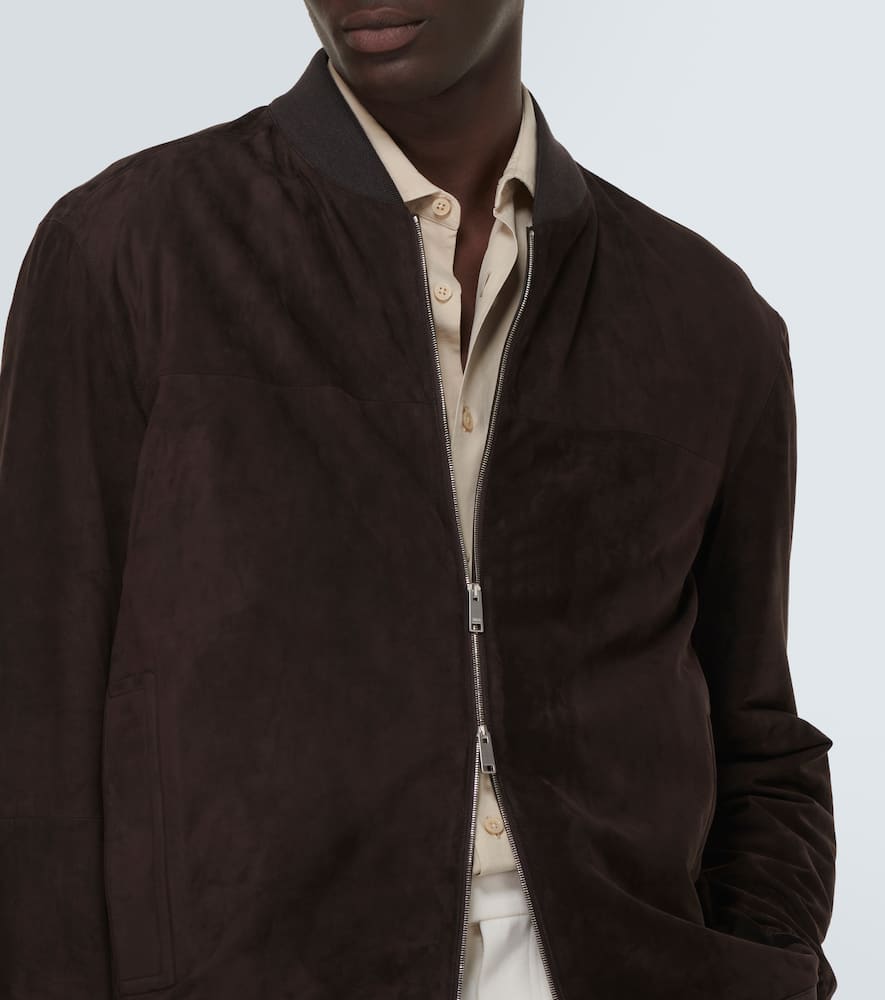 Zegna Suede bomber jacket