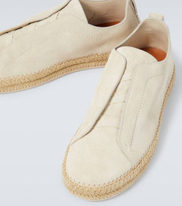 Zegna Triple Stitch suede espadrilles