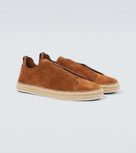 Zegna Triple Stitch suede espadrilles