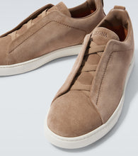 Zegna Triple Stitch suede sneakers