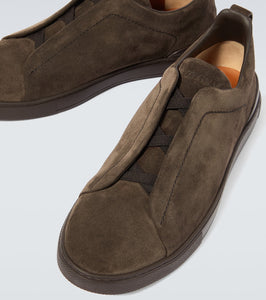 Zegna Triple Stitch suede sneakers