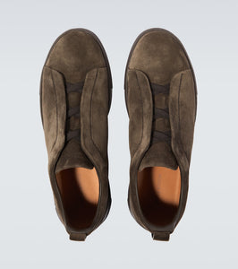 Zegna Triple Stitch suede sneakers