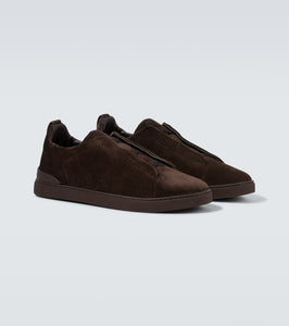 Zegna Triple Stitch suede sneakers