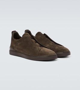 Zegna Triple Stitch suede sneakers