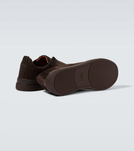 Zegna Triple Stitch suede sneakers