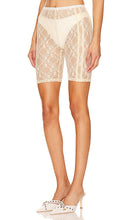 Zemeta Flower Mesh Biker Shorts in Ivory