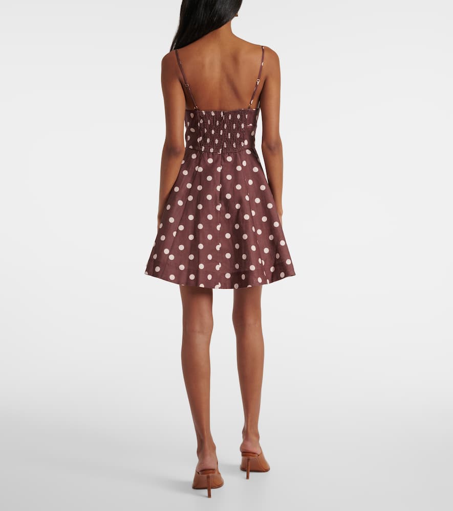 Zimmermann Acacia polka-dot linen minidress