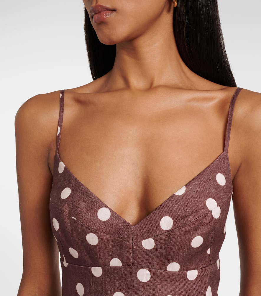 Zimmermann Acacia polka-dot linen minidress