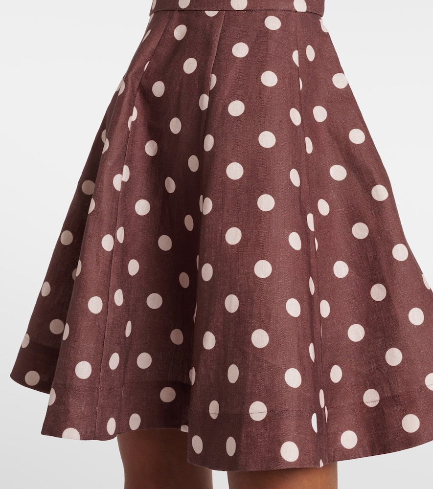 Zimmermann Acacia polka-dot linen minidress