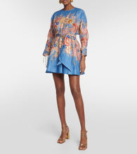 Zimmermann August floral linen minidress